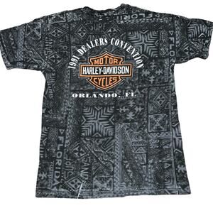 Vintage 90s graphic Harley Davidson Dealers Convention AOP RK Stratman T-Shirt